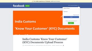 
                            9. India Customs 'Know Your Customer' (KYC) Documents Upload ...
