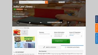 
                            11. India Law Library, Mori Gate - Libraries in Delhi - Justdial