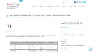 
                            9. India Ratings Revises Extramarks Education India's Outlook to Negative