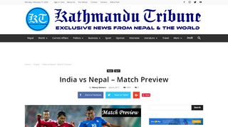 
                            11. India vs Nepal - Match Preview - News, sport and opinion from the ...