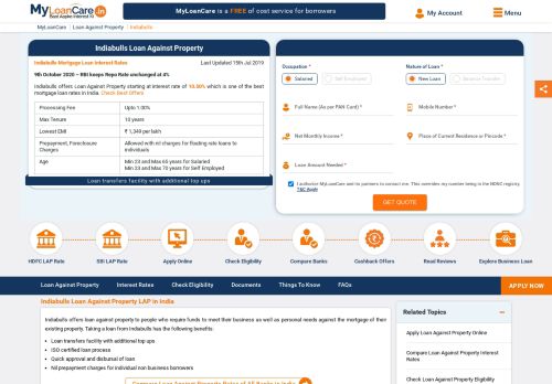 
                            10. Indiabulls Mortgage Loan Interest Rate @ lowest rate, Indiabulls Loan ...