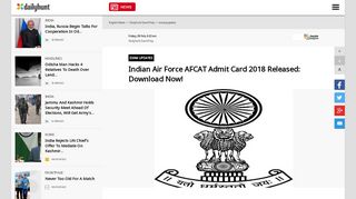 
                            10. Indian Air Force AFCAT Admit Card 2018 Released: ...