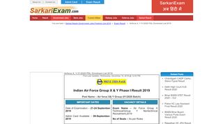 
                            9. Indian Air Force Airman Result 2019 - 2020 Declared Group X & Y ...