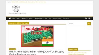 
                            6. Indian Army JCO/OR User Login Archives - NDA and NA