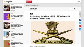 
                            12. Indian Army Recruitment 2017 | SSC Officers-196 Vacancies ...