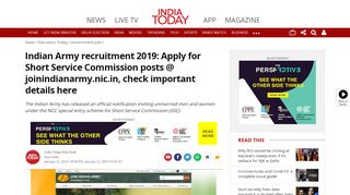 
                            13. Indian Army recruitment 2019: Apply for Short Service Commission ...