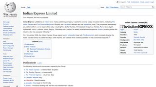 
                            8. Indian Express Limited - Wikipedia