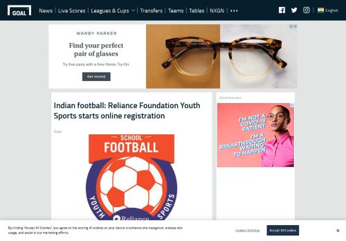 
                            8. Indian football: Reliance Foundation Youth Sports starts online ...