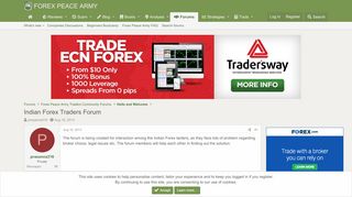 
                            2. Indian Forex Traders Forum | Forex Peace Army - Your ...