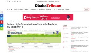 
                            11. Indian High Commission offers scholarships for 2018-2019 | Dhaka ...