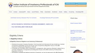 
                            9. Indian Institute of Insolvency Professionals of ICAI - Home