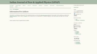 
                            4. Indian Journal of Pure & Applied Physics (IJPAP)