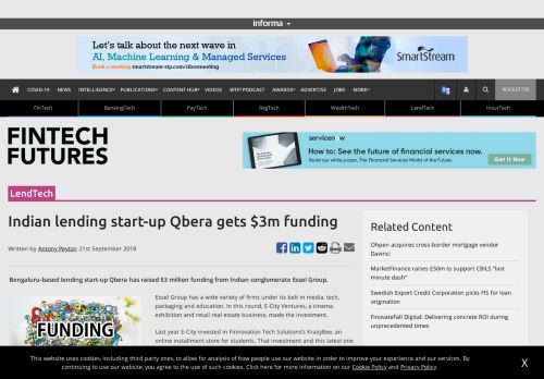 
                            10. Indian lending start-up Qbera gets $3m funding – FinTech Futures