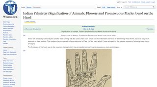 
                            10. Indian Palmistry/Signification of Animals, Flowers and Promiscuous ...