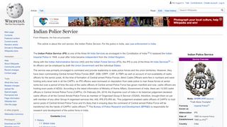 
                            2. Indian Police Service - Wikipedia
