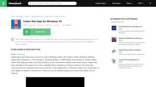 
                            6. Indian Rail App for Windows 10 - Free download and software reviews ...