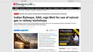 
                            12. indian railways: Indian Railways, GAIL sign MoU for use of ...