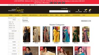 
                            10. Indian Sarees - Bridal Wedding Sarees, Party Wear & Bollywood Saris