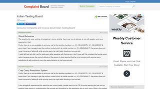
                            10. Indian Testing Board Complaints