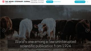 
                            2. Indian Veterinary Journal: Home