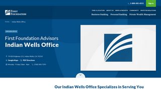 
                            5. Indian Wells Office | First Foundation Bank