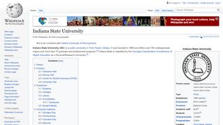 
                            10. Indiana State University - Wikipedia