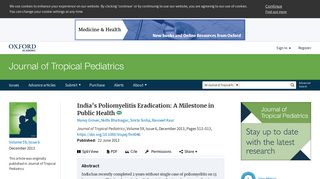 
                            6. India's Poliomyelitis Eradication: A Milestone in Public Health | Journal ...