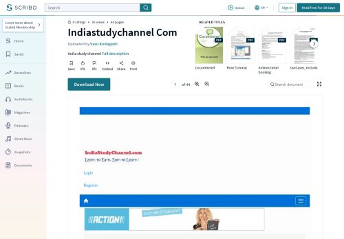 
                            4. Indiastudychannel Com | Use Case | Login - Scribd