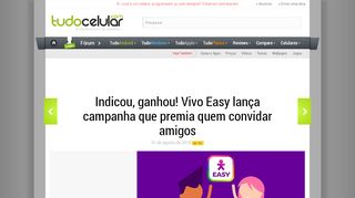 
                            8. Indicou, ganhou! Vivo Easy lança campanha que premia quem ...