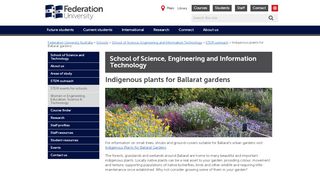 
                            10. Indigenous plants for Ballarat gardens - Federation University Australia