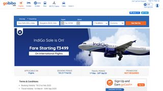 
                            10. IndiGo Airline Sale - Goibibo