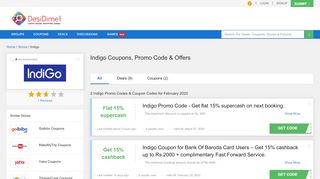 
                            11. Indigo Coupons, Promo code, Offers & Deals - February 2019