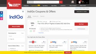 
                            6. IndiGo Offers, Promo Code: Low Fares Sale - Feb 2019 - CouponDunia