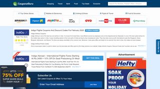 
                            7. IndiGo Promo Code - Today Flight Offers | Discount Coupons | Best ...