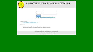 
                            1. INDIKATOR KINERJA PENYULUH PERTANIAN - Login