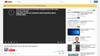 
                            7. IndiPost eMail Light version for India Post Webmail - YouTube