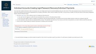 
                            12. Individual Accounts:Creating login/Password Recovery/Individual ...