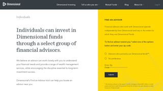 
                            4. Individual Investors | Dimensional - Dimensional Fund Advisors