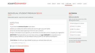 
                            8. Individual Student Premium $29.95 - eLearn Economics