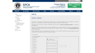 
                            2. Individual Volunteer Application Form - SPCA Singapore