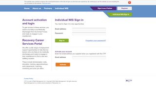 
                            2. Individual WIS Sign in - CTP Assist