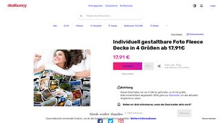 
                            10. Individuell gestaltbare Foto Fleece Decke in 4 Größen ab 17,91€