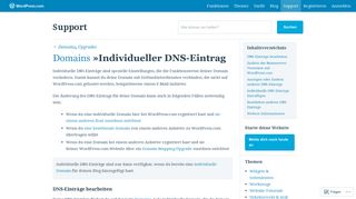 
                            9. Individueller DNS-Eintrag — Support — WordPress.com