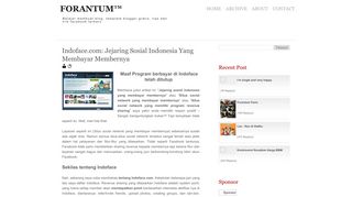 
                            3. Indoface.com: Jejaring Sosial Indonesia Yang Membayar Membernya