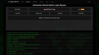 
                            11. Indonesian School Admin Login Bypass - CXSecurity.com
