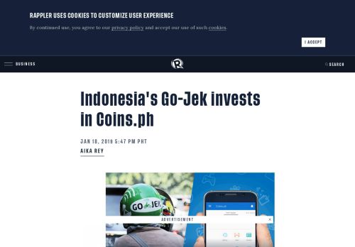 
                            12. Indonesia's Go-Jek invests in Coins.ph - Rappler