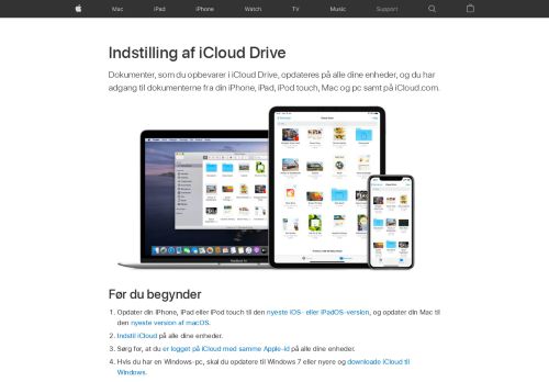 
                            4. Indstilling af iCloud Drive - Apple-support