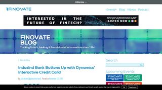 
                            7. IndusInd Bank Buttons Up with Dynamics' Interactive Credit Card ...