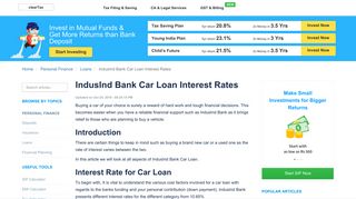 
                            10. IndusInd Bank Car Loan Interest Rates - Eligibility, Facts, Benefits ...