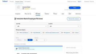 
                            9. IndusInd Bank Employee Reviews - Indeed